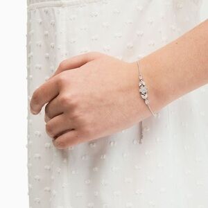 Kate Spade Gleaming Gardenia Flower Slider Bracelet NWT